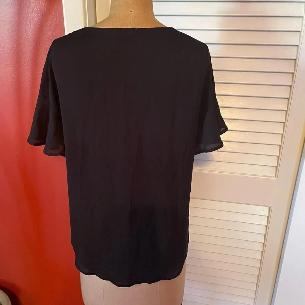 LUSH | black pullover blouse S - Picture 3 of 5